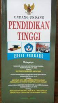 Image of undand-undang pendidikan tinggi edisi terbaru