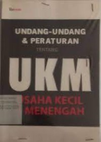 Image of UNDANG-UNDANG & PERATURAN TENTANG UKM